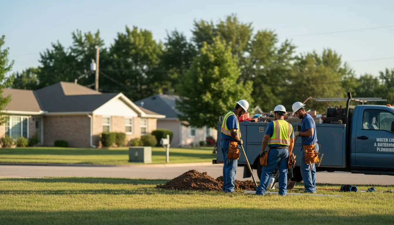 Residential water line and bathroom plumbing service in Great Bend, PA